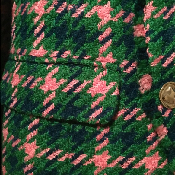 RIVER ISLAND Structured Green and Pink Blazer - Picture 3 of 7